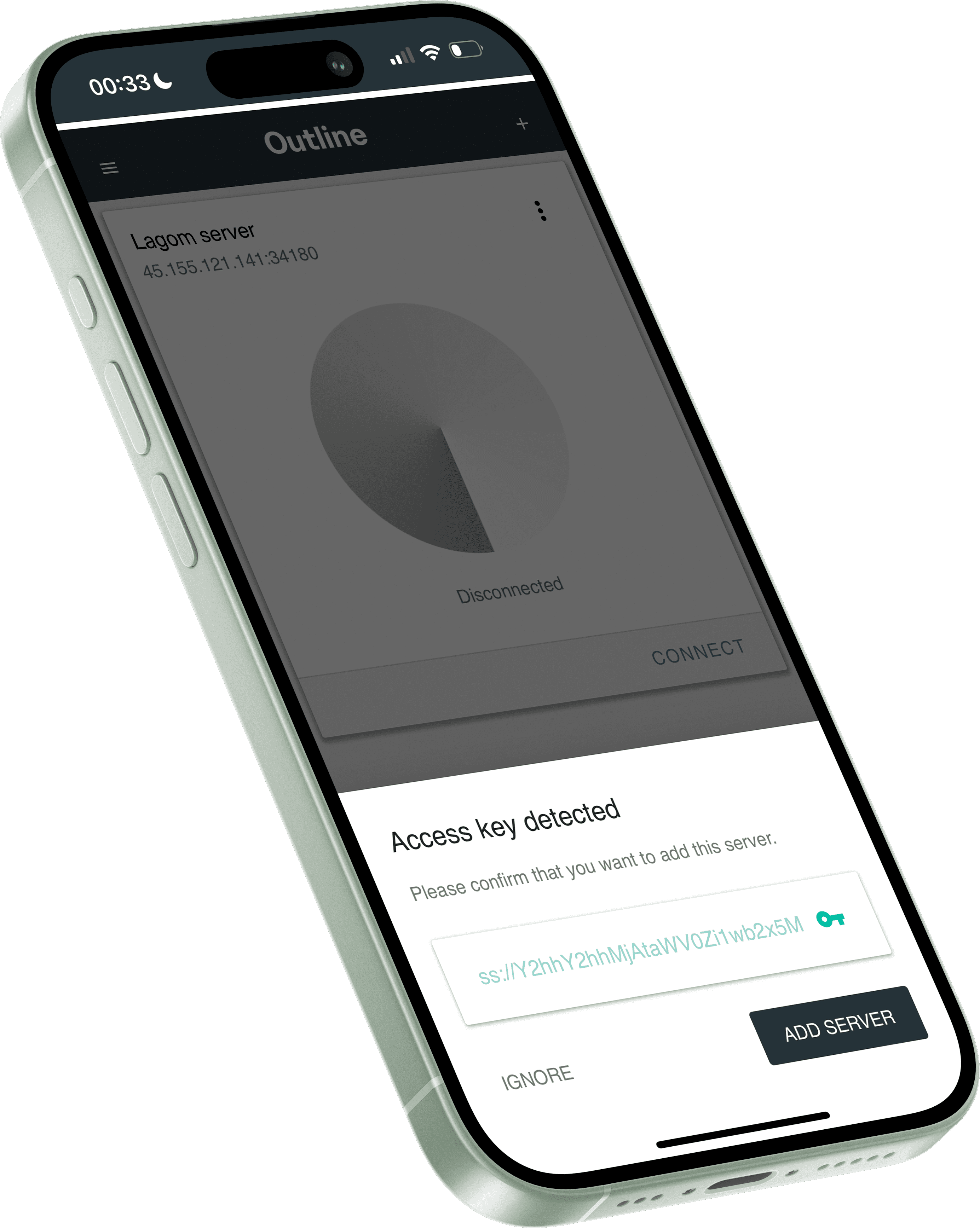 Приложение Outline VPN на iPhone
